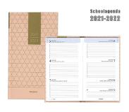 Brepols Schoolagenda 2021-2022 - Vintage - roze - 9x 16 cm