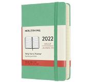Moleskine 12 Maanden Agenda - 2022 - Dagelijks - Pocket (9x14 cm) - Ice Groen - Harde Kaft
