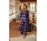 H.I.S. Pyjama met ruitmotief all-over van flanel