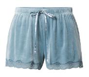 Hunkemoller Shorts Velours Lace Blauw Dames | Maat: 3XL