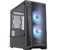 Cooler Master MasterBox MB311L ARGB, Mini Tower, PC, Zwart, micro ATX, Mini-ITX, Gaas, Plastic, Gehard glas, Blauw, Groen, Rood