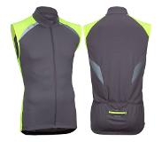 Avento Wielrenshirt Mouwloos - Heren - Antraciet/Fluorgeel/Wit - L