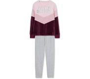 C&A pyjama met tekst roze/rood/grijs | Maat: 152