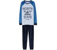 C&A pyjama met tekst blauw/donkerblauw | Maat: 134