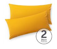 Blumtal - Set Van 2 Kussenslopen - Superzachte Premium Jersey Kussenhoes - 100% Katoen - 40 x 60 cm - Geel