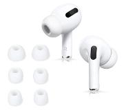 Kwmobile 6x cover voor in-ear oortjes voor Apple AirPods Pro - Vervangende oordopjes van siliconen in wit - 3 maten