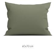 Satin 2x Premium Katoen/Satijn Kussenslopen Groen | 60x70 | Subtiel Glazend | Zacht En Luxe