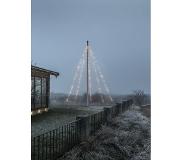 Konstsmide kerstverlichting vlaggenmast kerstboom verlichting met ring - 8 meter met 500 LEDS zeer warm wit