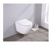 Saniclear Itsie randloze toilet met toiletzitting glanzend wit