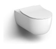 Clou Hammock hangtoilet 56cm Rimless met dunne zitting mat wit
