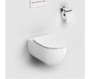 Clou Hammock hangtoilet 56cm Rimless met dunne zitting glans wit