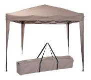 Pro Garden Easy-up Partytent - 3x3m - Opvouwbaar - Taupe