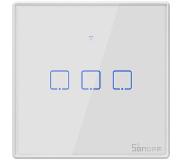 Sonoff - Drievoudige schakelaar - Wit - TX Series - T0EU3C - 3 Gang Smart Muur Schakelaar - Geschikt voor Google home & Amazon Alexa