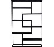Mangohout Online Mangohouten Vakkenkast Chicago Black 80 cm Mahom Industrieel - Vitrinekast van Mangohout & Metaal - Industriële Buffetkast