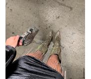 Sacha Goudkleurige hoge laarzen met glitters | Maat 40
