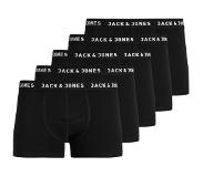 JACK&JONES JUNIOR Jack & Jones Kinder Boxershorts Jongens JACHUEY 5-Pack Zwart - Maat 140