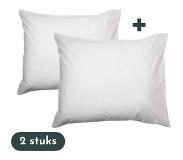 Slaaptextiel Kussenslopen - Hotelkwaliteit - Set van 2 Stuks - Wit - 60x70cm - 100% Katoen - Hotelsluiting