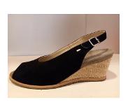 Wolky open hak pump - zwart - suede - maat 39