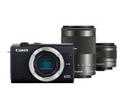 Canon EOS M200 + EF-M 15-45mm + EF-M 55-200mm - Zwart