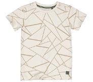 LEVV Jongens t-shirt - Theo - AOP Cream wit geomatric
