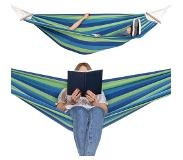 Springos Hangmat | Extra stevig | Groen/Blauw | 200 x 150 cm