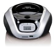 Lenco SCD-330 - Radio CD-speler met MP3, USB, SD en Bluetooth - Zilver