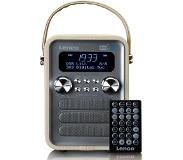Lenco Draagbare Dab+ Fm Radio Met Bluetooth En Aux-ingang, Oplaadbare Batterij Lenco Pdr-051tpsi Taupe