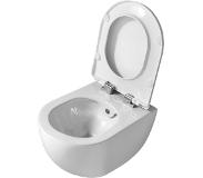 Creavit Wandcloset Creavit Free met Bidet Rimfree Wit Keramiek (Excl. zitting)