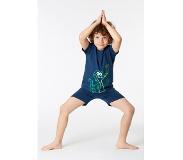 Woody pyjama unisex - marineblauw - krokodil - 221-1-PLE-Z/874 - maat 140