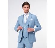 Dutch Dandies Driedelig Trouwpak Heren Lichtblauw uni | Maat: 54 | 70 % wol, 20 % zijde, 10 % linnen