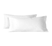 Happy Basics Set van 2 kussenslopen Evelien | Happy Basics katoen wit 45x110x0.2 cm kussenslopen | NADUVI