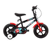 vidaXL Kinderfiets 12 inch zwart en rood
