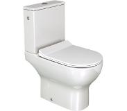 Linie Aviso staand toilet hoogglans wit met spoelrand
