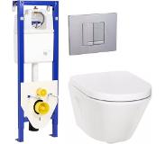 Ben Sito Compact Wandcloset Set Wit / Style Chroom