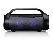 Lenco Splashproof Bluetooth Speaker Met Fm Radio,usb En Sd, Party Lights Lenco Spr-070bk Zwart
