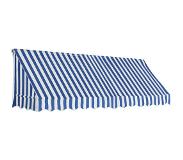 vidaXL Luifel 300x120 cm blauw en wit