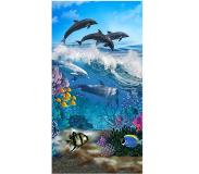 Good Morning strandlaken dolfijnen 75x150 cm