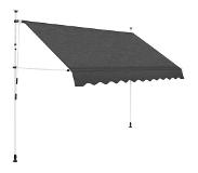 vidaXL Luifel handmatig uittrekbaar 250 cm antraciet