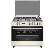 Wiggo WO-E909R(CX) Serie 9 - Gasfornuis - Creme Rvs