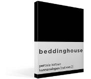 Beddinghouse Percale Katoen Kussenslopen (Set Van 2) - 100% Percale Katoen - 60x70 Cm - Standaardmaat - Black