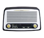 Lenco Sr-02 Retro Fm Stereo Radio Met Alarm Klok