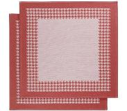 De Witte Lietaer Theedoeken De Witte Lietaer Pied De Poule Red (2 stuks)
