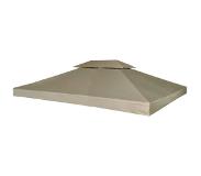vidaXL Vervangend tentdoek prieel 310 g/m² 3x4 m beige