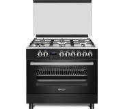 Wiggo WO-E969R(BX) Serie 9 - Gasfornuis - Zwart Rvs