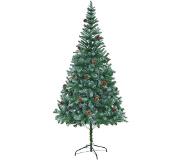 vidaXL - Kerstboom Kunstkerstboom 210x140 cm met dennenappels 60179