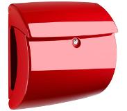 Burg wachter Brievenbus Piano Helder Rood met Lampje