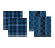 DDDDD Combiset 2 Keukendoeken &amp; 2 Theedoeken Feller Blauw