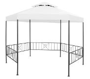 vidaXL Tuinprieel 180 g/m² 323x275x265 cm wit