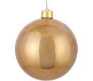 House of Seasons 1x Grote Kunststof Decoratie Kerstbal Licht Koper 25 Cm - Kerstbal