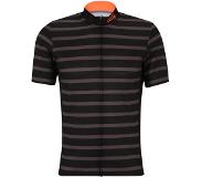 Odlo Fietsshirt Odlo Men S/U Collar S/S Full Zip Essential Black Odlo Graphite Grey-S